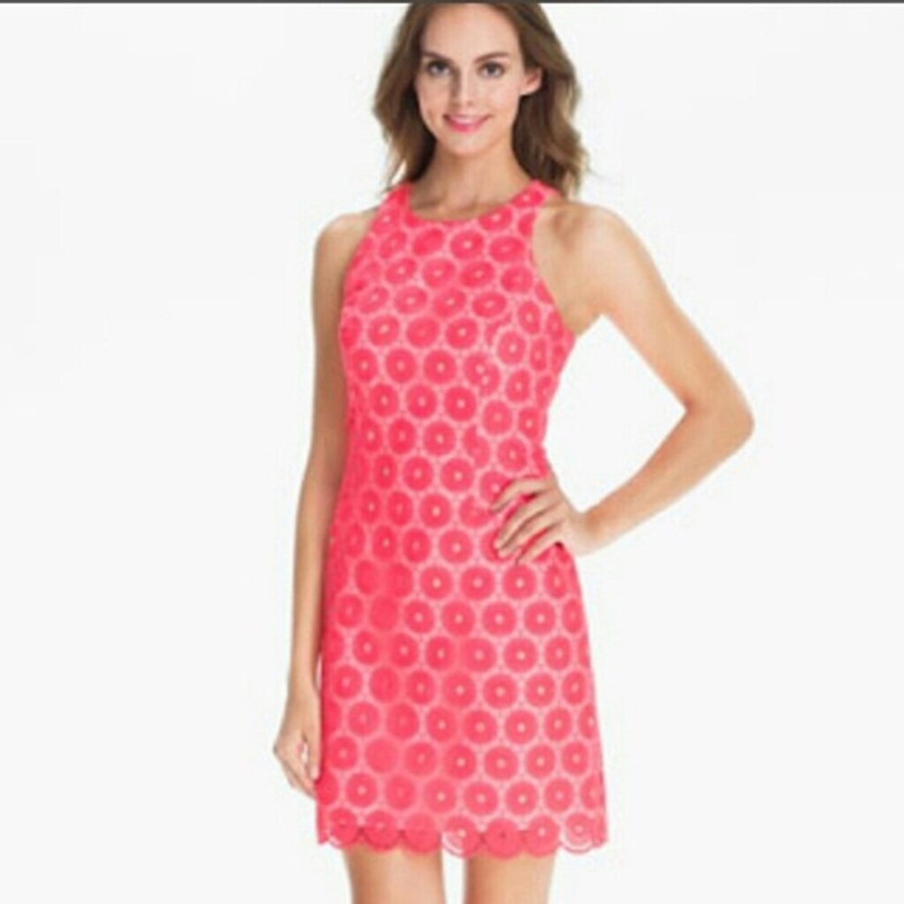 Lilly Pulitzer fiesta pink pearl dress
